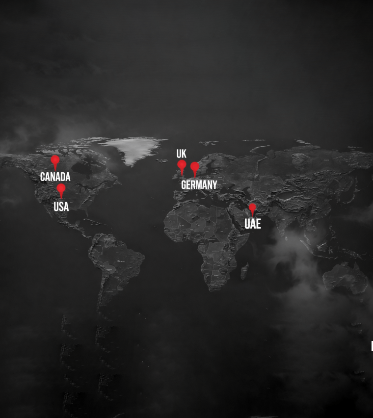 Our Global Presence - USA, Canada, UK, UAE, Germany